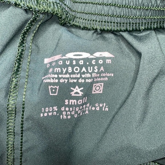 BOA B.O.A. 2 Green Athletic Shorts Running Training Shorts Academy Short Shorts - Picture 3 of 3